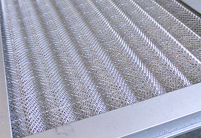 Aluminum expanded mesh filter for air conditioner filtration