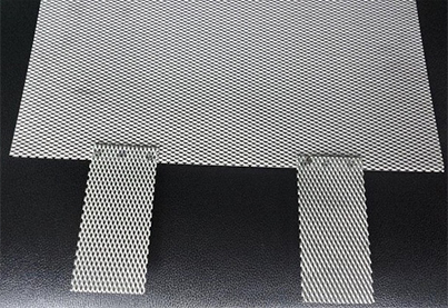 Titanium plate electrode mesh