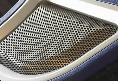 Micro expanded metal mesh for car audio